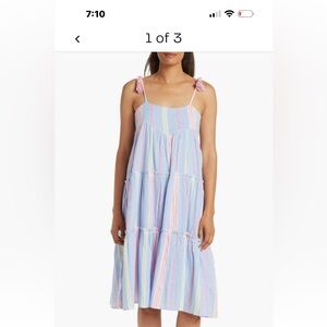 Maise striped tassels strap tiered dress